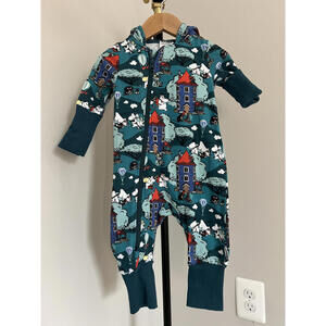 Moomin by Martinex Teal Moominvalley Characters Full-Zip Jumpsuit/Overall